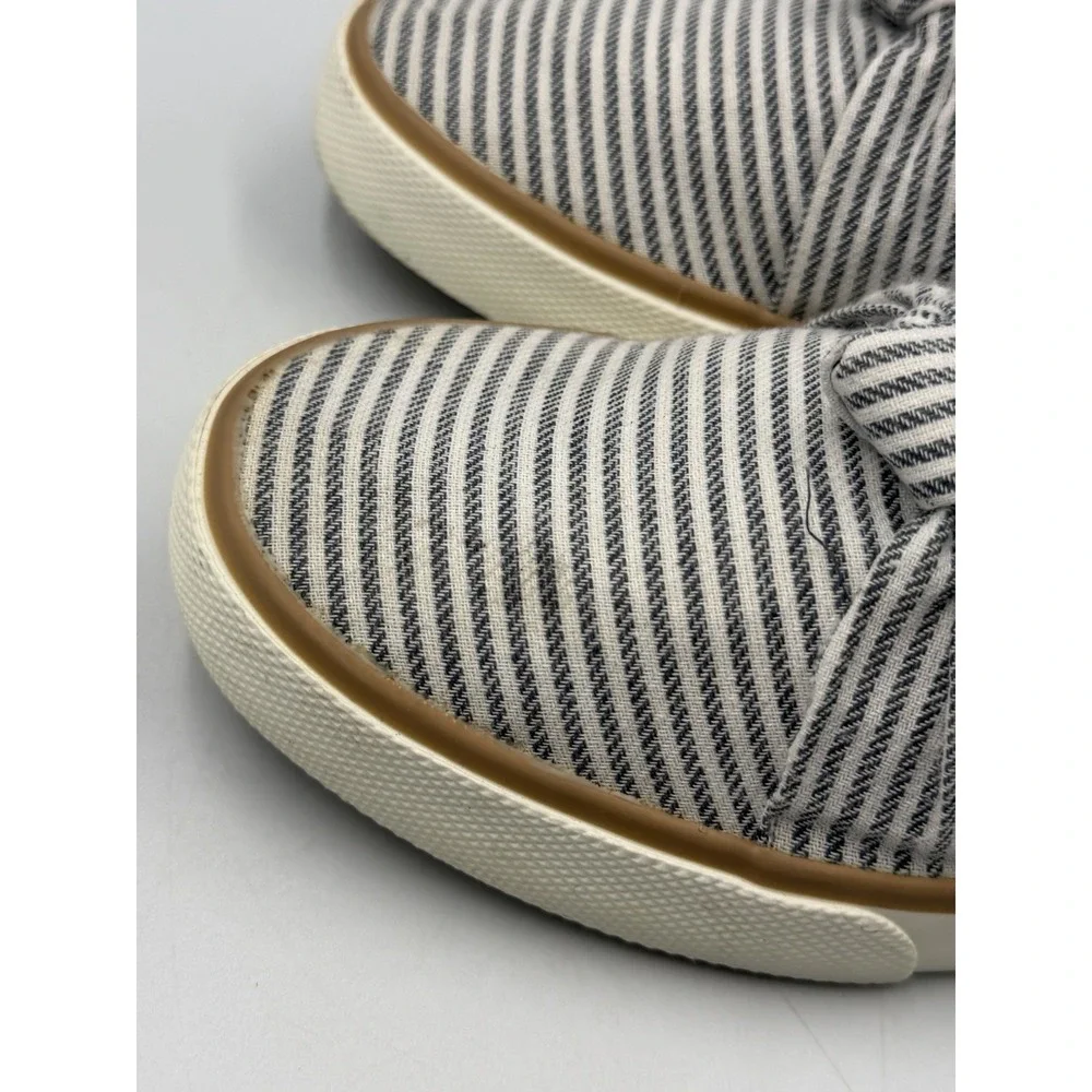Tommy Bahama Womens 8 Striped Bow Slip On Mule Sneakers Blue White Coastal